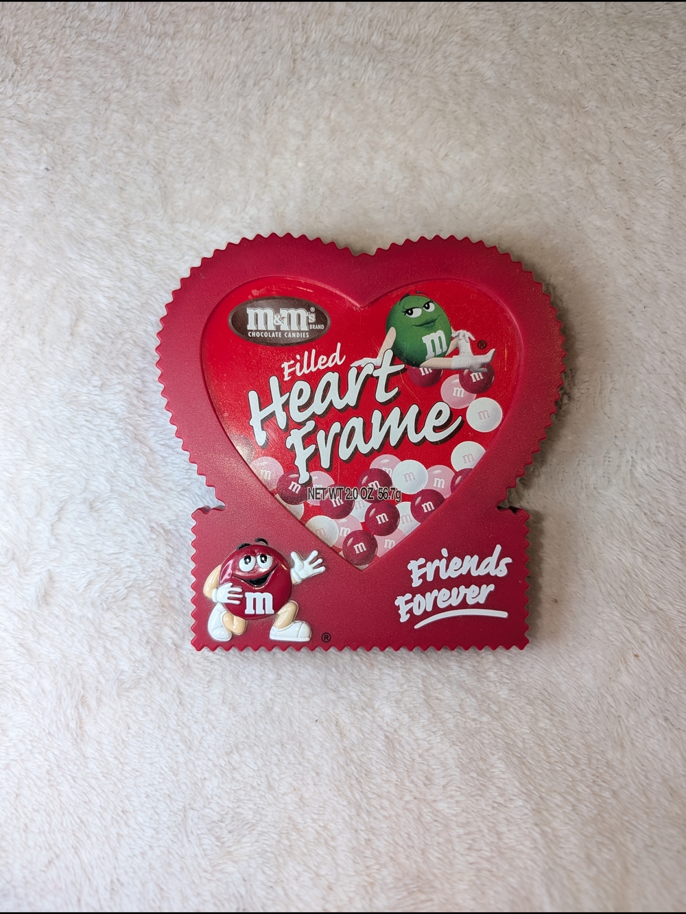 M&M'S Red Heart Frame Candy Display - Friends Forever